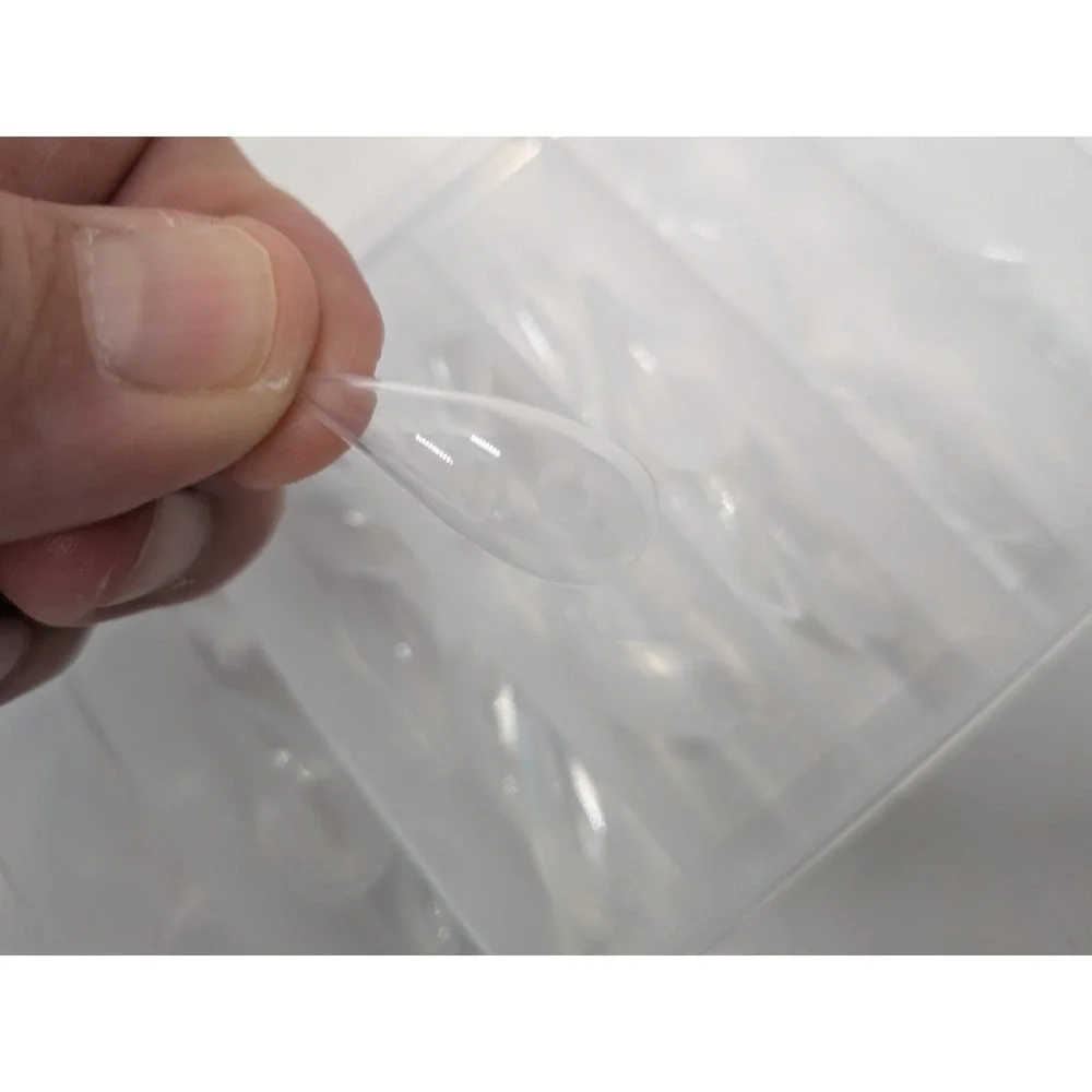 Clear Almond Full Cover Nail Tips Set 10 Sizes with Storage Case DIY Manicure